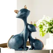 Resin Cat Figurines Miniatures Decorative Desktop Statue