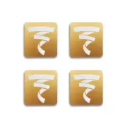 Focal Speaker Badge Logo Custom Made Aluminum 50.8mm(2")X47.6mm(1.875") GOLD