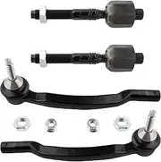 MYSMOT ES800857 ES800858 EV800283 Front Inner & Outer Tie Rod Ends Left & Right Suspension Kit for Volvo V70 2001-2002 XC70 2003-2007 XC90 2003-2014, Pack of 2