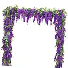 Wisteria Artificial Flowers GarlandPcs Total 14.4ft Silk Faux Wisteria 2 Purple