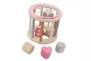 Kaper Kidz - CALM & BREEZY WOODEN ROLLING SHAPE SORTER TOY PINK