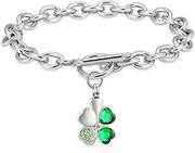 DOTUIARG Stainless Steel Memorial Urn Bracelet for Ashes Pendant Cremation Bracelet Keepsake for Human Pets