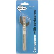 Chef Aid Can Opener With Corkscrew Silver One Size