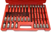 Metric In-Hex Bit Socket 1/2"Drive 30Pc Set 55 100 140 200mm T&E Tools T3001