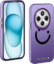 TAUYN Case for Xiaomi Redmi 14C 4G, PC Shockproof Ultra Thin Protective Case, Smiling Face Pattern Design Mobile Phone Case, Purple