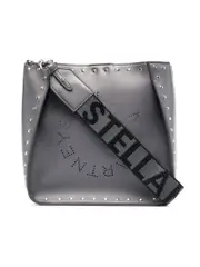 Stella McCartney Stella Logo Studded Shoulder Bag in Slate