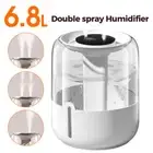 6.8L Ultrasonic Air Humidifier Desktop Mist Diffuser LED Light USB with 3 Modes