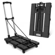 21.2-39.3" 176Lbs Capacity Foldable Alloy Steel Hand Truck Cart Luggage Trolley