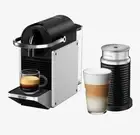 DeLonghi Nespresso Pixie EN127SAE Capsule Coffee Machine and Aeroccino 3 Silver