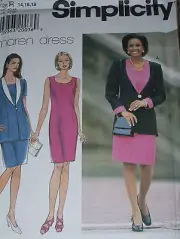 UNCIRCULATED SIMPLICITY #7526 - LADIES SHEATH DRESS & JACKET PATTERN 8-18 FF