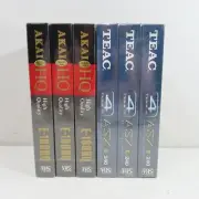 Blank VHS Cassette Tapes 3 xTEAC E240 & 3x AKAI E180