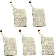 NOLITOY Pcs Exfoliating Body Soap Net Bags Sisal Drawstring Soap Saver Pouches Mesh Net for Bath Skin Friendly
