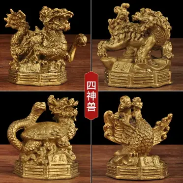 四大神獣 青龍 白虎 朱雀 玄武 筆架茶台 茶寵 辟邪 開運 風水 招財