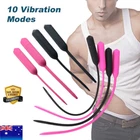 10 Speed Vibrating Urethral Penis Plug Vibrator Enhanced Adults Sex Toys for Men