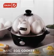 Dash 6-Egg Electric Egg Cooker (Black) - Hard Boiled, Soft Boiled, Poached