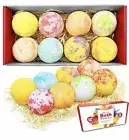 8 x Bath Bombs Gift Set Zimpli Gifts, Vegan-Friendly Organic gift set