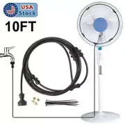 10 FT Hose Outdoor Patio Water Misting Cooling System Fan MisterNozzles Set