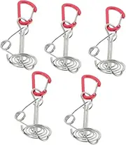 Toddmomy 5pcs Windproof Deck Anchor Pegs Aluminium Alloy Tent Stakes with for Camping Portable Tie Down for Tents and Outdoor Use
