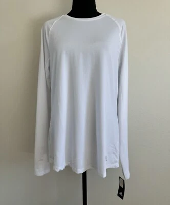 Adidas Women's Active UPF 50 Mesh Shirt Long Slv Knit Base Layer White XL NWT