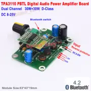 DC 12V-24V TPA3110 30W+30W Bluetooth Digital Stereo Audio Power Amplifier Board
