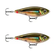 2x Rapala 14cm X Rap Haku Slow Sinking Glidebait Fishing Lures - Smelt On Beach