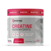 EVERNA Creatine Monohydrate Powder 10.58oz 300g Unflavored 100 Servings 100% ...