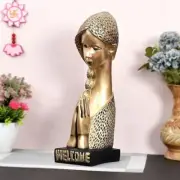 Handcrafted Decorative Welcome Namaste Lady for Home Décor Showpiece Figurine