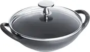 [STAUB] Baby Wok 40511-302 Baby Walk, 6.3 inches (16 cm), Gray, Small, Both Handed Bowl Pan, Enameled Pot