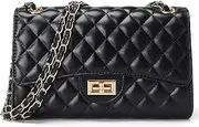 [DIUY] Quilted Leather Crossbody Bags for Women Trendy Ladies Shoulder Purse Satchel HandBag with Chain Strap