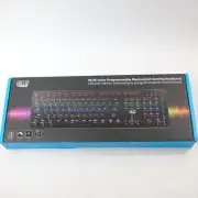 Adesso Rainbow Mechanical Illuminated Gaming Keyboard AKB-640EB NEW