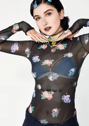 [Current Mood] Bedroom Eyez Sheer Floral Top