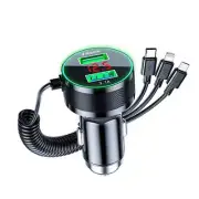 Car Fast Charger USB Type-C Port Socket Adapter For Apple iPhone Samsung W/Cable (for: Smart)