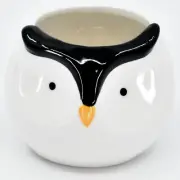 Cute Round Penguin Owl Bird Mini Succulent Ceramic Planter Pot with Drain Hole