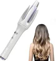 Automatic Rotating Curling Iron,1.1 Inch Curling Wand with 3 Temp, Ionic Hair Waver with Anti-Scald Design, Dual Voltage Hair Curler, Ceramic Coating for Long-Lasting Waves