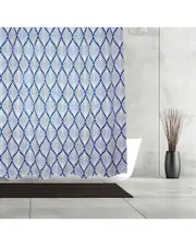 Moda at Home Deco Leaf 3pc Shower Curtain Set with 12 Shower Hooks
