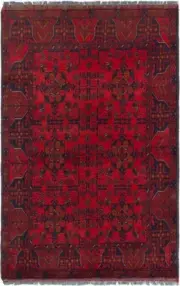 Vintage Hand-Knotted Tribal Carpet 3'3" x 5'0" Traditional Wool Rug
