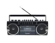 Precison Audio Portable Bluetooth Cassette Player AM/FM Radio Black PA-4000-BLK