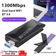 2 IN 1 USB WiFi Adapter Bluetooth-Compatible 5.0 USB WiFi Receiver for PC/Laptop