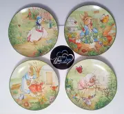NEW William Sonoma S/4 Beatrix Potter Peter Rabbit Salad Plates Mixed NIB Easter