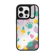 iPhone 16 Pro Mirror Ring Stand Case MagSafe Compatible Happy Garden by Laura Jane Illustrations