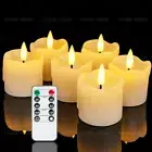 6PCS Flameless LED Candle Tea Lights Flickering with Timer Remote Control XMAS