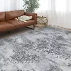 Deal Extra Large Rug 240x340cm Charcoal Grey Black Thick Dense Lounges Carpet