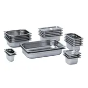 24 x MixRite GN Pans (201 Stainless Steel) 265x162x65 mm - 14065-SM