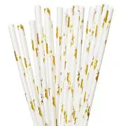 Cake Pop Party Straws - Metallic Gold Unicorns | Bakell®