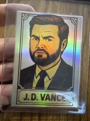 J.D. Vance Custom Holographic Refractor Art Trading Card /9