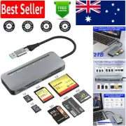 Multi-Card Reader: 7 Slots for SD, Micro SD, CF, MS with Fast USB-C Connection