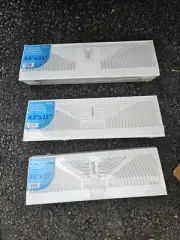 Baseboard Diffuser Vent 4.5" x 15" (3 PACK) White Baseboard Air Vents AC Heat