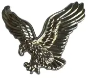 Pack of 3 USA Flying Eagle Gold Color Motorcycle Hat Cap Lapel Pin