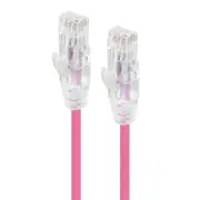 Alogic 150Cm Pink Ultra Slim Cat6 Network Cable Utp 28Awg Series Alpha
