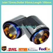 2X Blue Carbon Fiber Exhaust Tip JCW For BMW Cooper MINI R55/R56/R57/R58/R59/R60 (for: Mini)